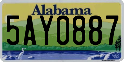 AL license plate 5AY0887