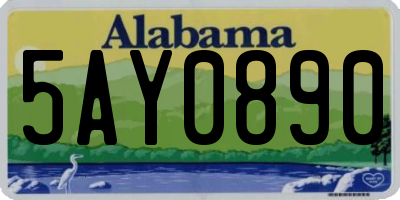 AL license plate 5AY0890