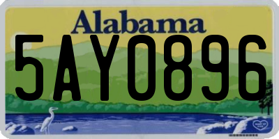 AL license plate 5AY0896