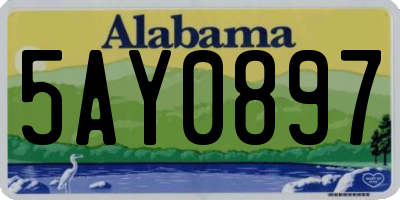 AL license plate 5AY0897