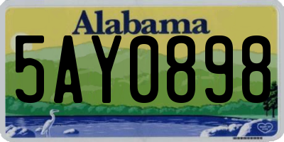 AL license plate 5AY0898