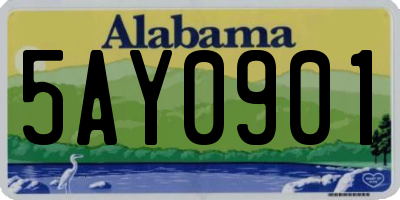 AL license plate 5AY0901