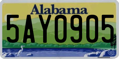 AL license plate 5AY0905