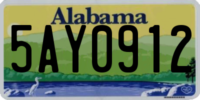 AL license plate 5AY0912
