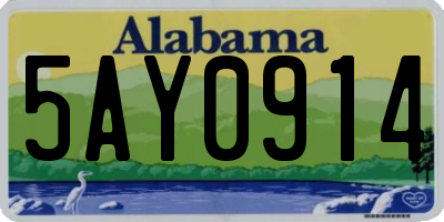 AL license plate 5AY0914