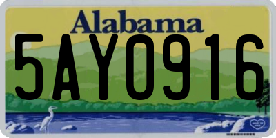 AL license plate 5AY0916