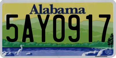 AL license plate 5AY0917