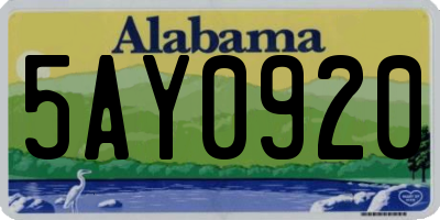 AL license plate 5AY0920