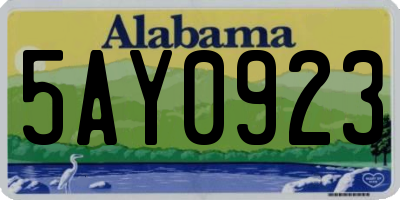AL license plate 5AY0923