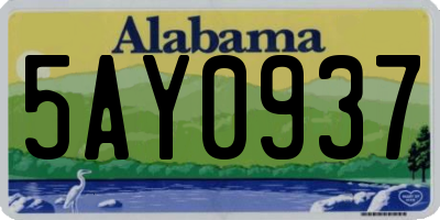 AL license plate 5AY0937