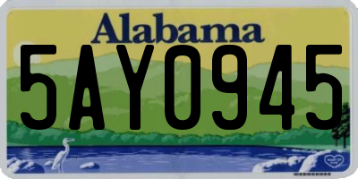 AL license plate 5AY0945