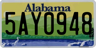 AL license plate 5AY0948