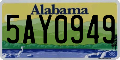 AL license plate 5AY0949