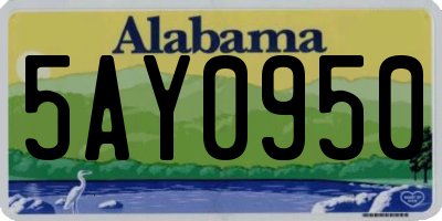 AL license plate 5AY0950