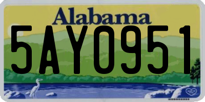 AL license plate 5AY0951