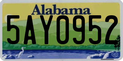AL license plate 5AY0952