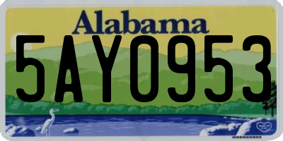 AL license plate 5AY0953