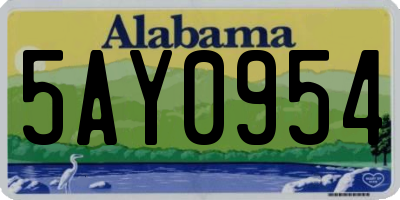 AL license plate 5AY0954