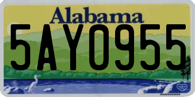 AL license plate 5AY0955