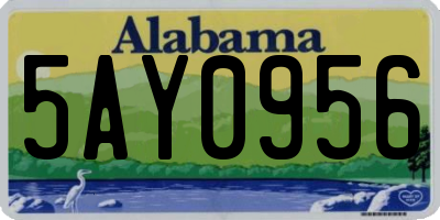 AL license plate 5AY0956