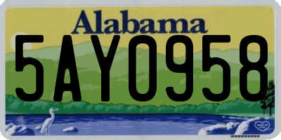 AL license plate 5AY0958