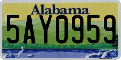 AL license plate 5AY0959