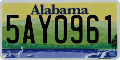AL license plate 5AY0961