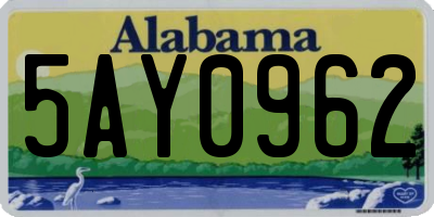 AL license plate 5AY0962