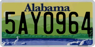 AL license plate 5AY0964