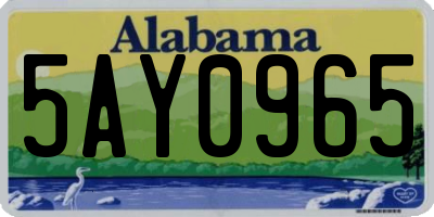 AL license plate 5AY0965