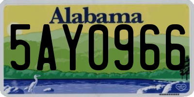 AL license plate 5AY0966