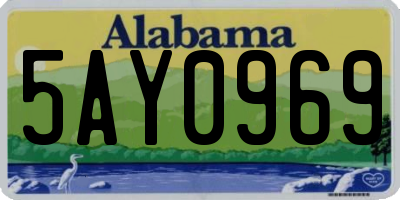 AL license plate 5AY0969