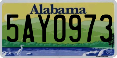 AL license plate 5AY0973