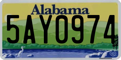 AL license plate 5AY0974