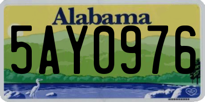 AL license plate 5AY0976