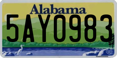 AL license plate 5AY0983