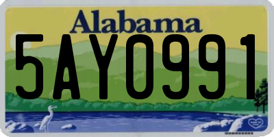 AL license plate 5AY0991