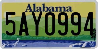 AL license plate 5AY0994