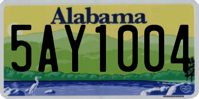 AL license plate 5AY1004