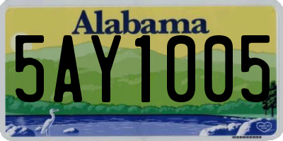 AL license plate 5AY1005