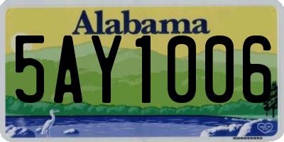 AL license plate 5AY1006