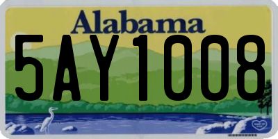 AL license plate 5AY1008