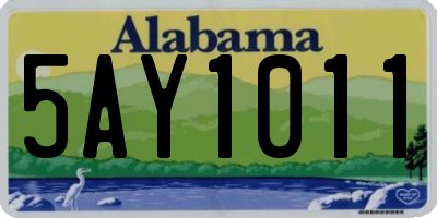 AL license plate 5AY1011