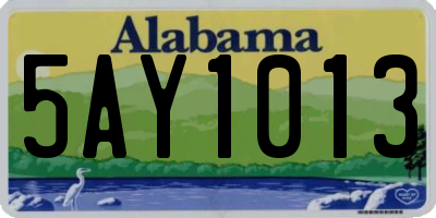 AL license plate 5AY1013