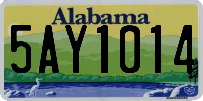 AL license plate 5AY1014