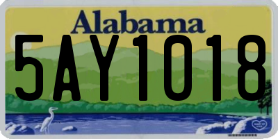 AL license plate 5AY1018