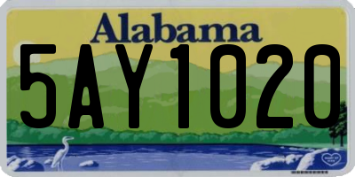 AL license plate 5AY1020