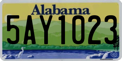 AL license plate 5AY1023