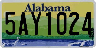 AL license plate 5AY1024
