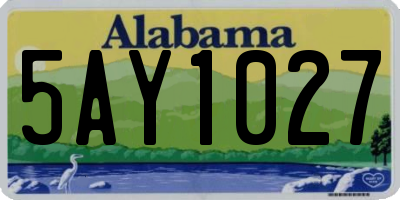AL license plate 5AY1027